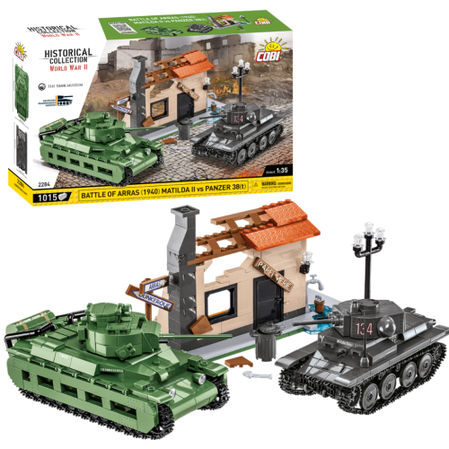 KLOCKI COBI 2284 Battle of Arras 1940 Matilda II vs Panzer 38(t) HC WW2 1015 El.