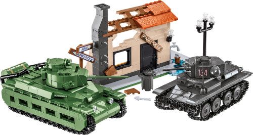 KLOCKI COBI 2284 Battle of Arras 1940 Matilda II vs Panzer 38(t) HC WW2 1015 El.