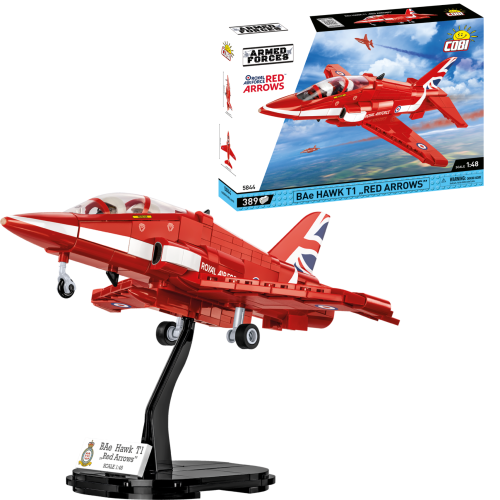 KLOCKI COBI 5844 Samolot Bae Hawk T1 Red Arrows Armed Forces 389 El.