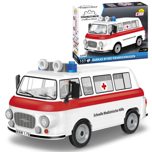 KLOCKI COBI 24595 Karetka pogotowia Barkas B1000 Krankenwagen Youngtimer Collection 157 El.
