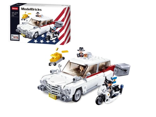 KLOCKI SLUBAN B1099 Samochód Amerykańskich Rabusiów Modelbricks 411 El.