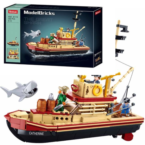 KLOCKI SLUBAN B1118 Łódź rybacka Modelbricks 592 El.