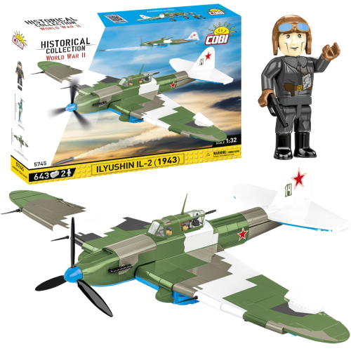 KLOCKI COBI 5745 Samolot Ilyushin IL-2 1943 HC WW2 643 El.