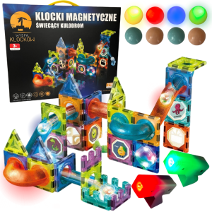 KLOCKI MAGNETYCZNE TOR (75 EL. ŚWIATŁO) - Wyspa klocków