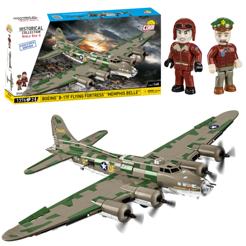 KLOCKI COBI 5749 Samolot Boeing B-17F Flying Fortress "Memphis Belle" - Executive Edition HC WW2 1376 El.