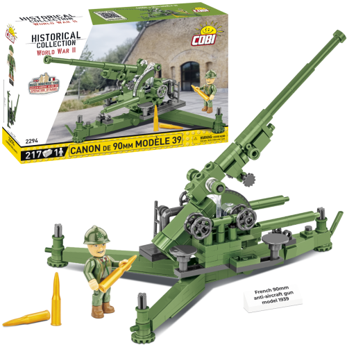 KLOCKI COBI 2294 Działo Canon de 90 mm Modele 1939 HC WW2 217 El.