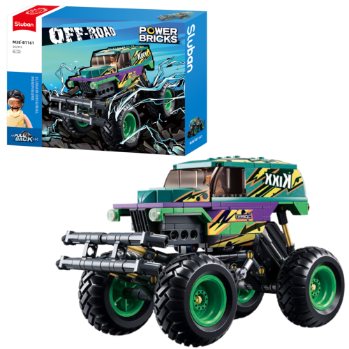 KLOCKI SLUBAN B1161 Niebieski Pojazd Off-Road PowerBricks 252 El.