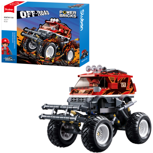KLOCKI SLUBAN B1159 Czerwony Pojazd Off-Road PowerBricks 261 El.