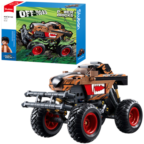 KLOCKI SLUBAN B1160 Pomarańczowy Pojazd Off-Road PowerBricks 269 El.
