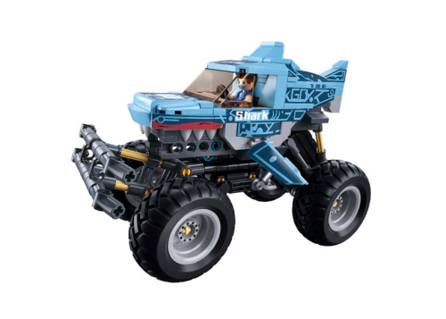 KLOCKI SLUBAN B1163 Samochód Bigfoot Blauwe Haai Power Bricks 273 El.
