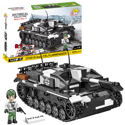 KLOCKI COBI 2286 StuG III Ausf.F/8 & Flammpanzer HC WW2 548 El.
