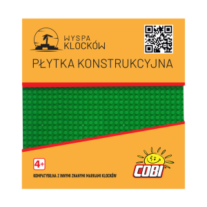 Płytka konstrukcyjna Zielona 16x16 Wyspaklockow/Cobi