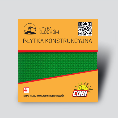 Płytka konstrukcyjna Zielona 16x16 Wyspaklockow/Cobi