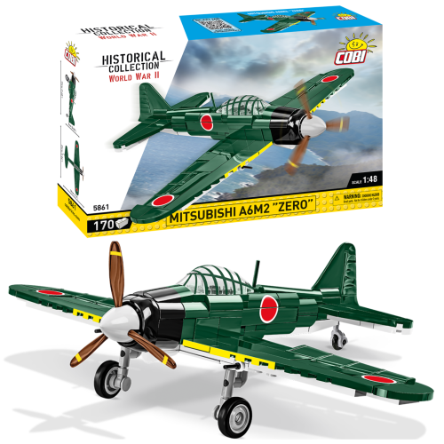 KLOCKI COBI 5861 Samolot Mitsubishi A6M2 "Zero" HC WW2 170 El.