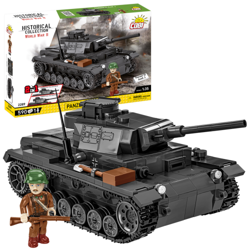 KLOCKI COBI 2289 Czołg Panzer III Ausf.J HC WW2 590 El.