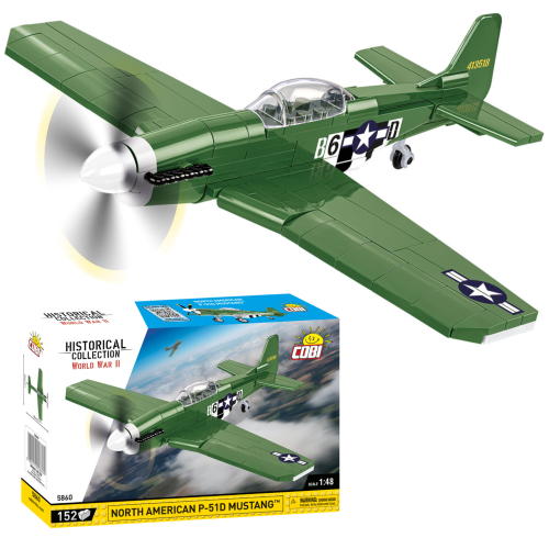 KLOCKI COBI 5860 Samolot P-51D Mustang™ HC WW2 152 El.