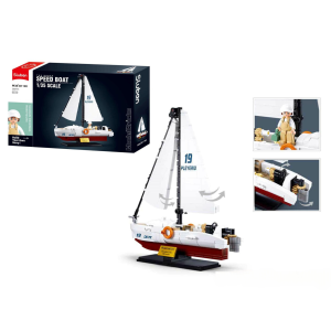 KLOCKI SLUBAN B1190 Łódź motorowa  Skala 1:35 Modelbricks 260 El.