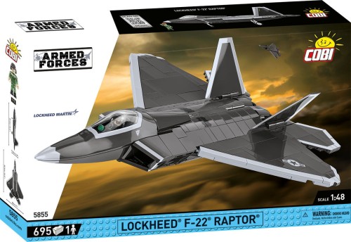 KLOCKI COBI 5855 Myśliwiec Lockheed F-22 Raptor 695 El.