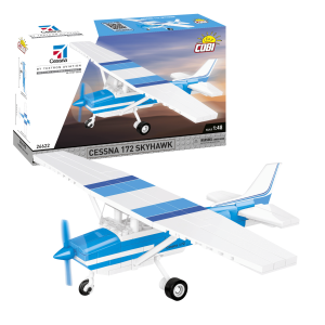KLOCKI COBI 26622 Samolot Cessna 172 Skyhawk-White-Blue 162 El.