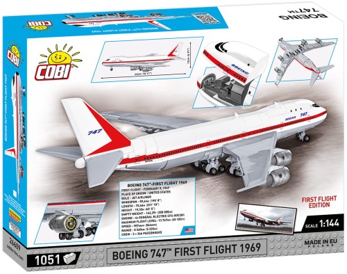 KLOCKI COBI 26609 Samolot Boeing 747 First Flight 1969 1051 El.