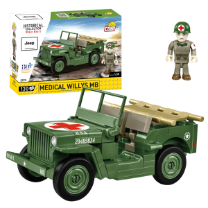 KLOCKI COBI 2295 Pojazd Jeep Medical Willys MB  HC WW2 130 El.