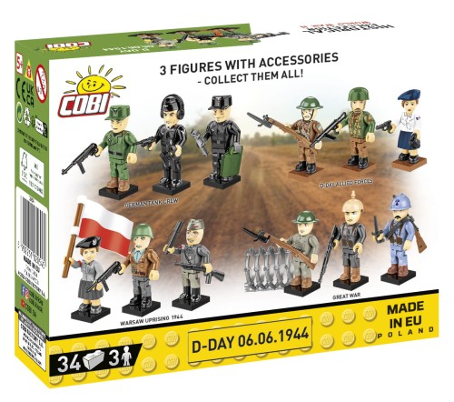 KLOCKI COBI 2054 FIGURKI D-Day 06.06.1944 HC WW2  34 EL.