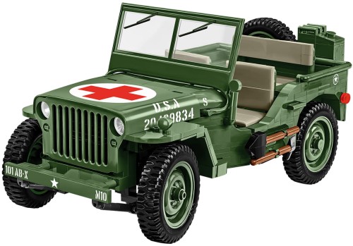KLOCKI COBI 2806 Pojazd JEEP Willys MB Medical HC WW2 1131 El.