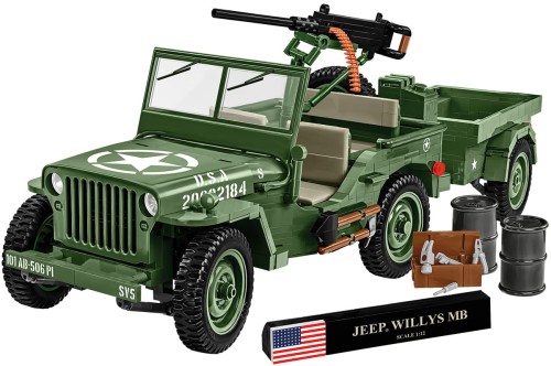 KLOCKI COBI 2804 Pojazd Willys MB & Trailer - Executive Edition HC WW2 1580 El.