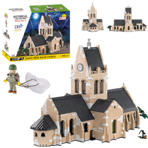 KLOCKI COBI 2299 Kościół w Sainte-Mère-Église HC WW2 2280 El.