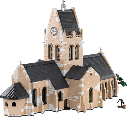 KLOCKI COBI 2299 Kościół w Sainte-Mère-Église HC WW2 2280 El.