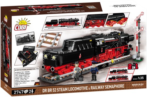 KLOCKI COBI 6287 LOKOMOTYWA PAROWA DR BR 52 Steam locomotive / Ty2  HC WW2  2747 El.