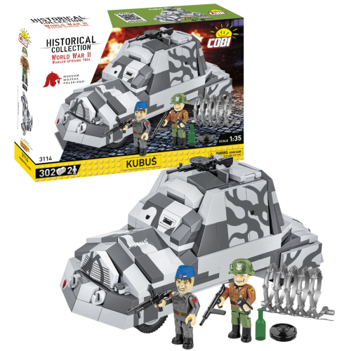 KLOCKI COBI 3114 samochód pancerny KUBUŚ HC WW2 302 El.