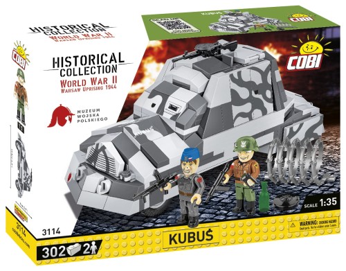 KLOCKI COBI 3114 samochód pancerny KUBUŚ HC WW2 302 El.