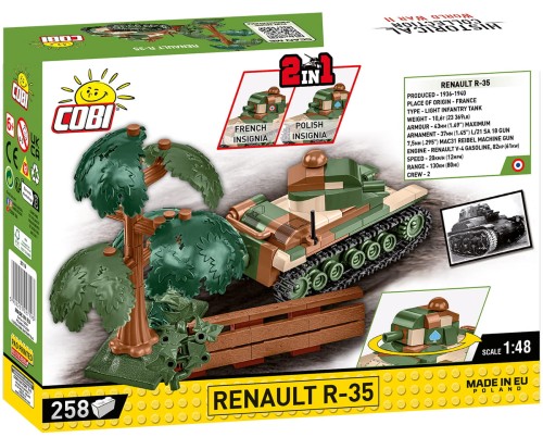 KLOCKI COBI 2719 Czołg Renault R-35 HC WW2 258 El.