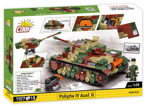 KLOCKI COBI 2592 czołg PzKpfw IV Ausf. G HC WW2 1107 El.