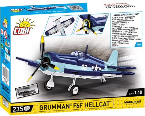 KLOCKI COBI 5883 Samolot myśliwski Grumman F6F Hellcat HC WW2 235 El.