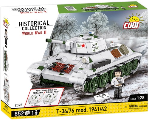 KLOCKI COBI 2595 czołg T34-76 HC WW2 852 El.