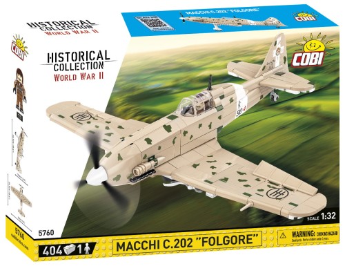 KLOCKI COBI 5760 Samolot AERONAUTICA MACCHI C.202 FOLGORE HC WW2 405 El.