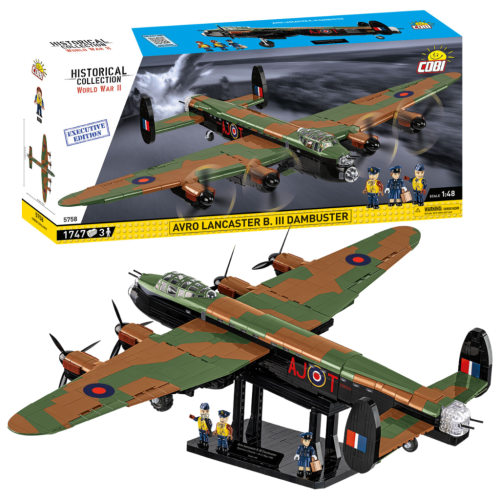 KLOCKI COBI 5758 Samolot AVRO LANCASTER BIII DAMBUSTER1747 HC WW2 1747 El.