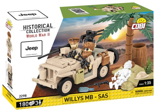 KLOCKI COBI 2298 Jeep Willys HC WW2 180 El.