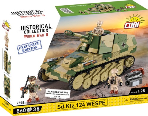 KLOCKI COBI 2598 działo samobieżne SD.KFZ.124 WESPE HC WW2 Executive Edition 860 El.