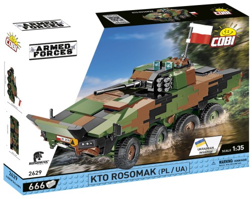 KLOCKI COBI 2629  Polski kołowy transporter opancerzony KTO Rosomak Armed Forces 666 El.