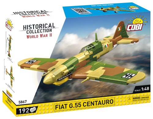 KLOCKI COBI 5867 Samolot Fiat G.55 Centauro  HC WW2 192 El.