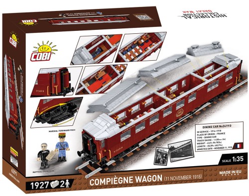 KLOCKI COBI 6291 COMPIEGNE WAGON 1918  HC 1927 El.