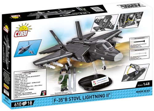 KLOCKI COBI 5895 Samolot myśliwiec F-35B STOVL LIGHTNING II ARMED FORCES  610El.