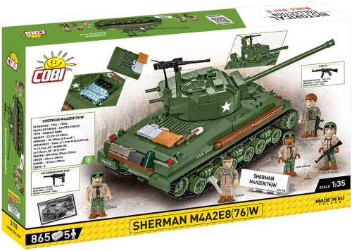 KLOCKI COBI 3118 Czołg M4A2E8 Sherman HC WW2 865 El.