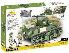 KLOCKI COBI 3129 Czołg M3 Stuart WW2 511 El.