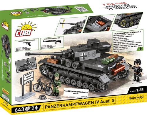 KLOCKI COBI 3127 Czołg Panzerkampfwagen IV Ausf.G HC WW2 643 El.