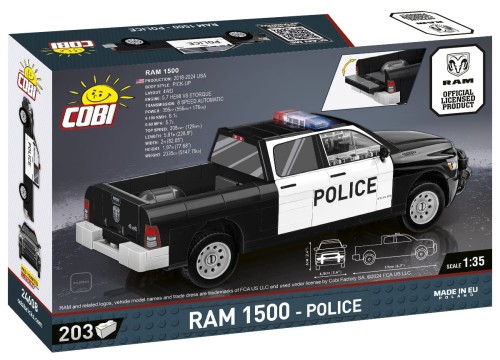 KLOCKI COBI 24608 Samochód RAM 1500 POLICJA 203 El.