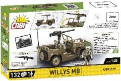 KLOCKI COBI 3133 samochód Jeep Willys MB HC WW2 132 El.